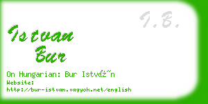 istvan bur business card